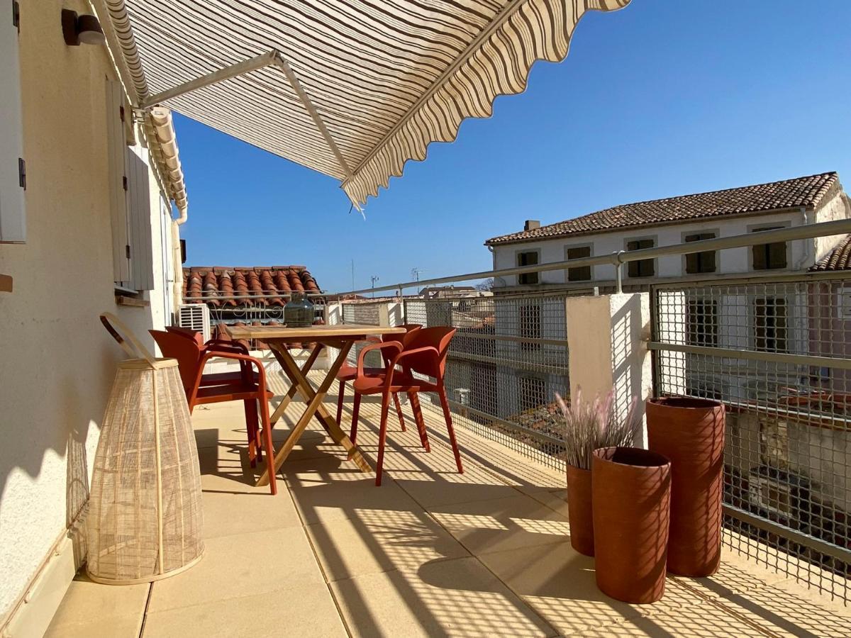 Ferienwohnung La Terrasse Sur Les Toits Narbonne Exterior foto